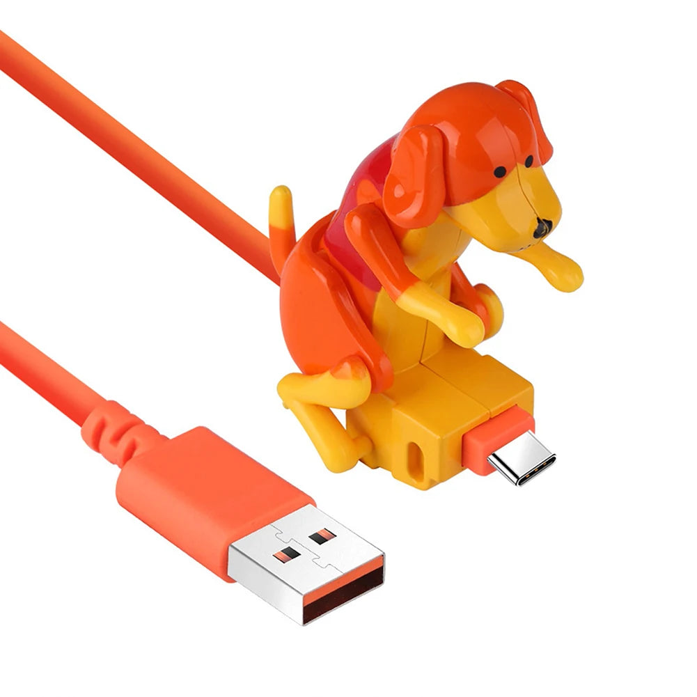 Funny Humping Dog Fast Charger Micro Usb/Ios/Type-C Charging Cable for Apple Android Phone Charger Data Line Decompression Toys