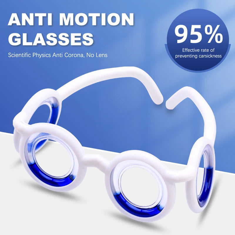 Hot Sale Anti-Motion Sickness Liquid Glasses Portable Lensless Driving Sickness Goggles Anti-Sickness Glasses for Children Adult